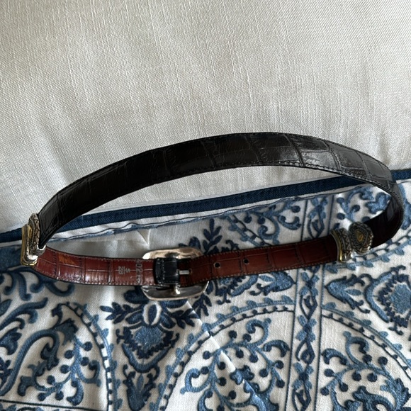 Reversible leather belt small size 29 brown and black Brighton - Picture 12 of 14